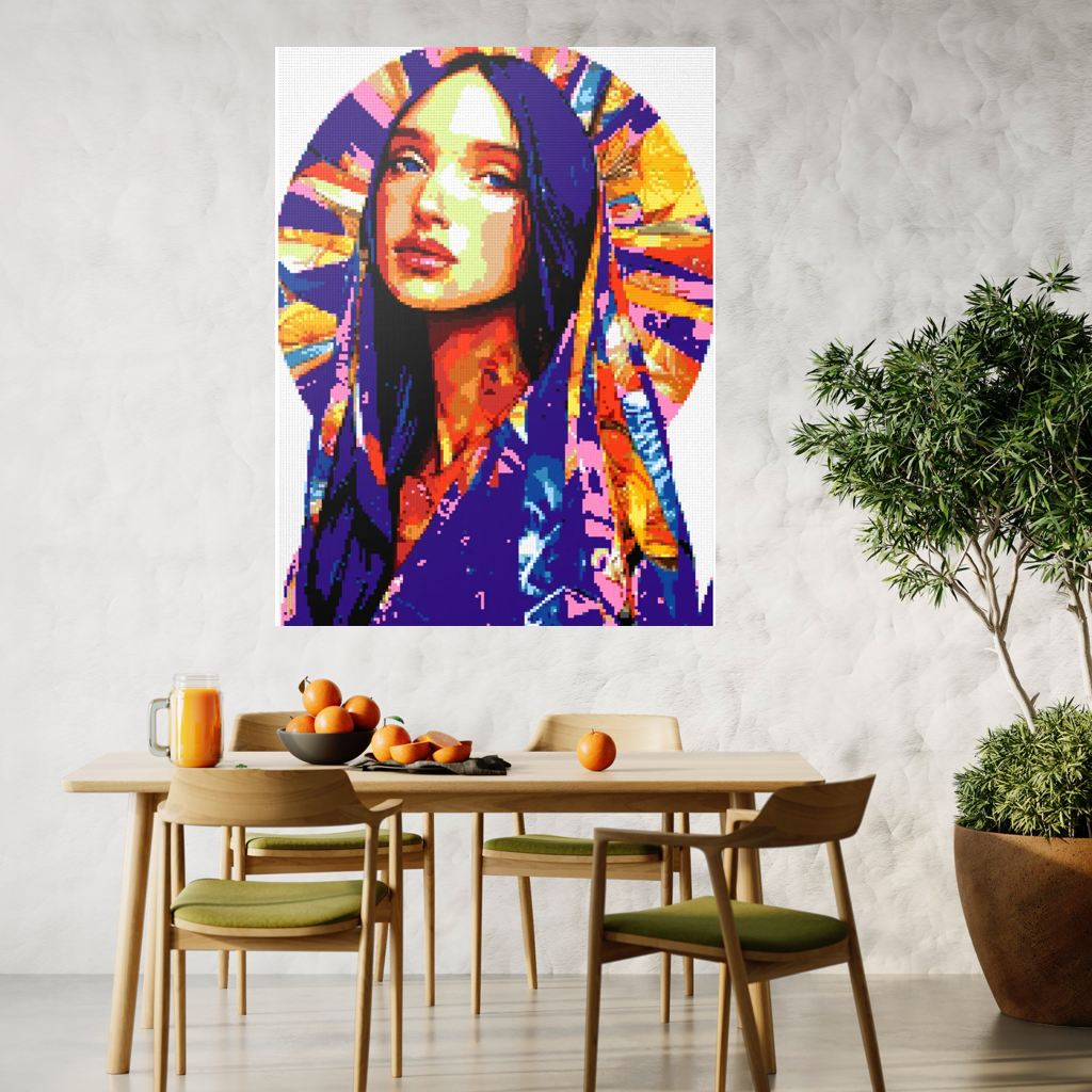 Beautiful woman mosaic