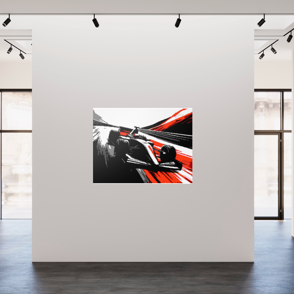Car racing sport mosaic