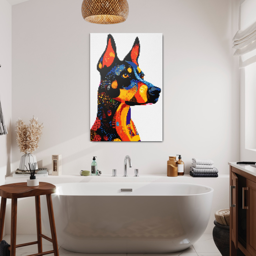 Doberman dog mosaic