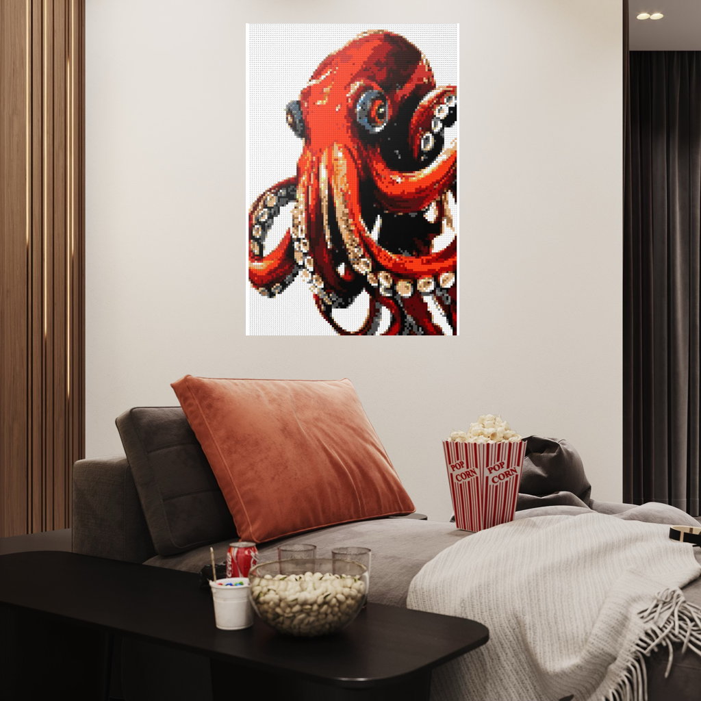 Red Octopus mosaic