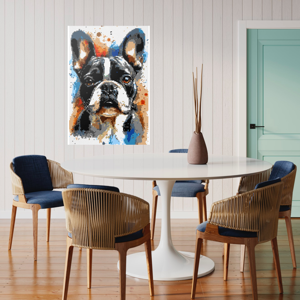 French bulldogs mosaic