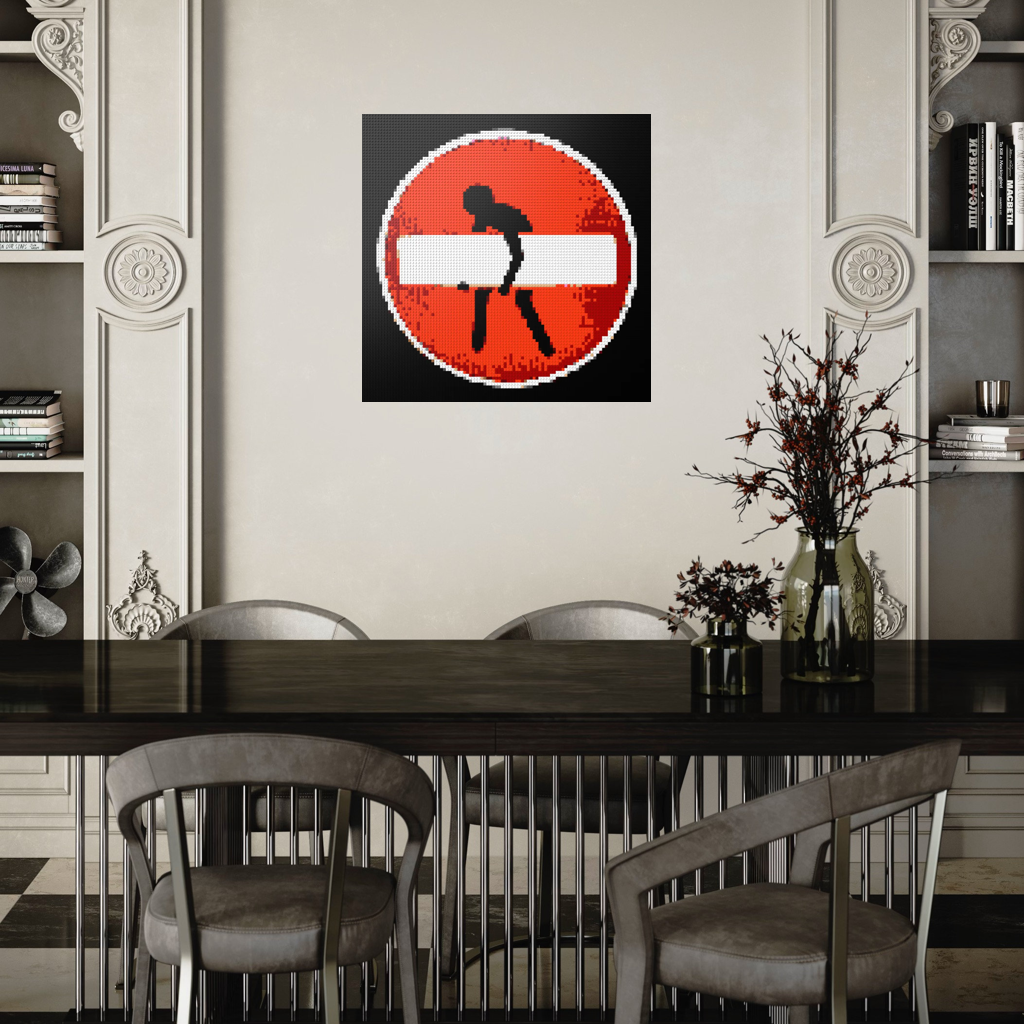 No Entry Street Art Sign