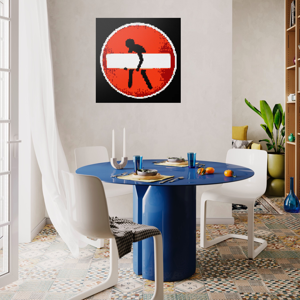 No Entry Street Art Sign