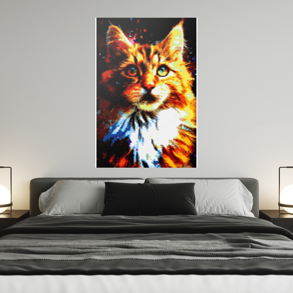 The big fluffy cat mosaic