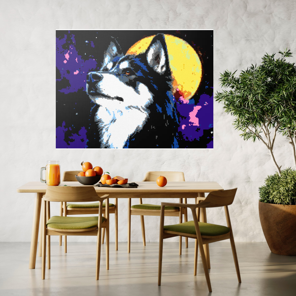 Dog Husky Wolfi mosaic