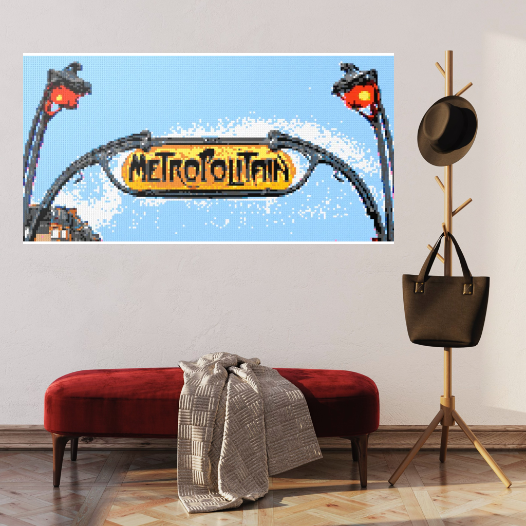 Metropolitain Train Station Sign in Paris