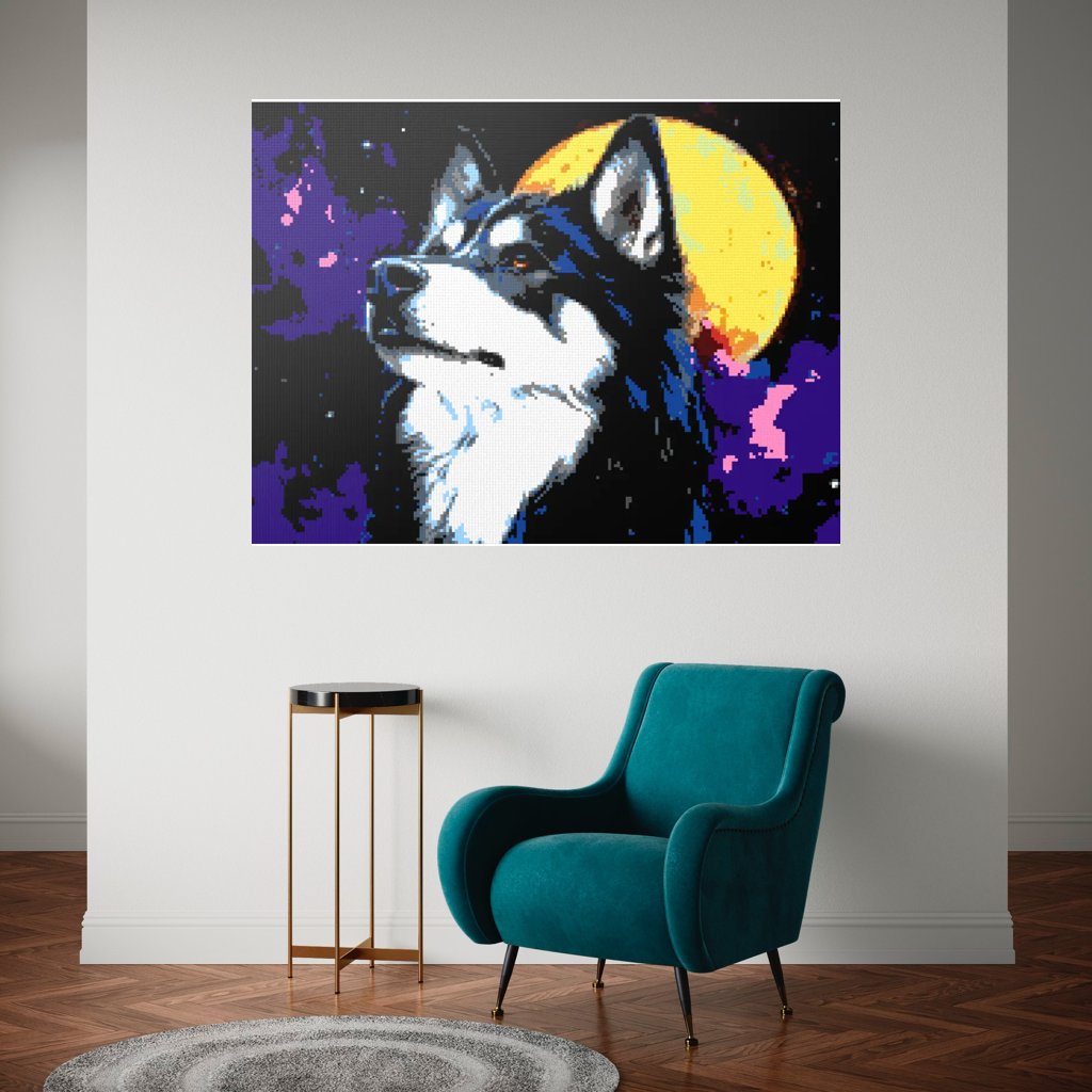 Dog Husky Wolfi mosaic