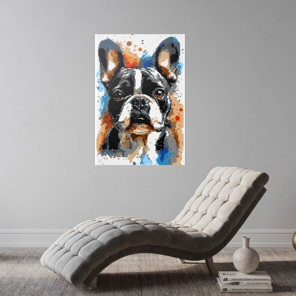French bulldogs mosaic