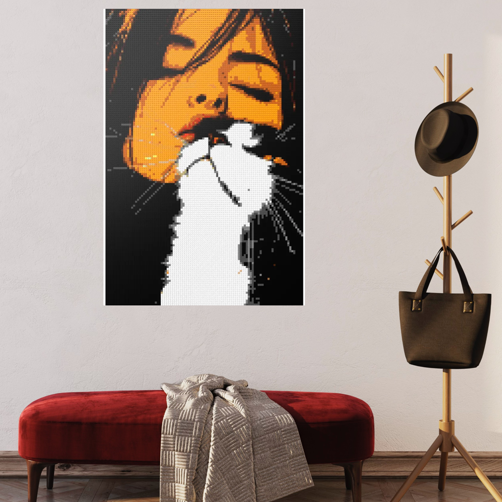I love you kitty mosaic