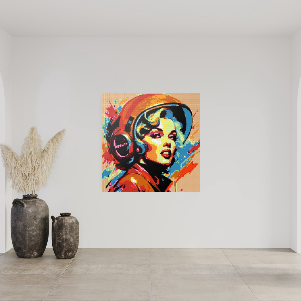 Intense Color Marilyn with Helmet