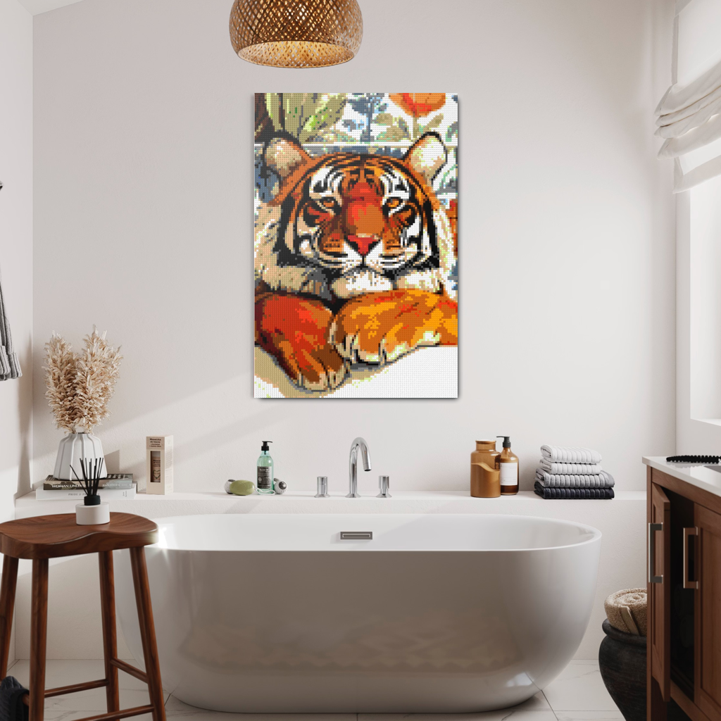 Tiger in bathtube Mosaic