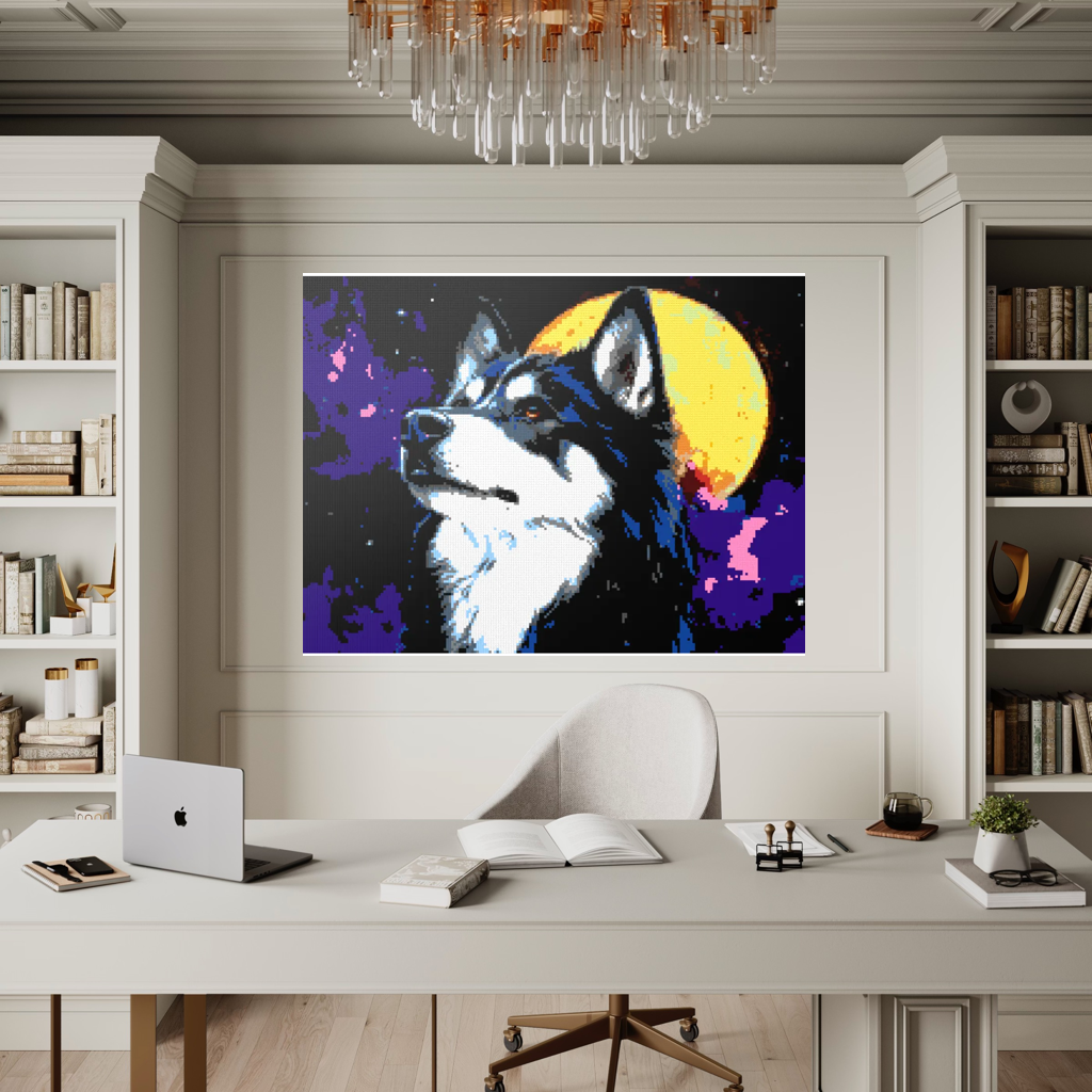 Dog Husky Wolfi mosaic