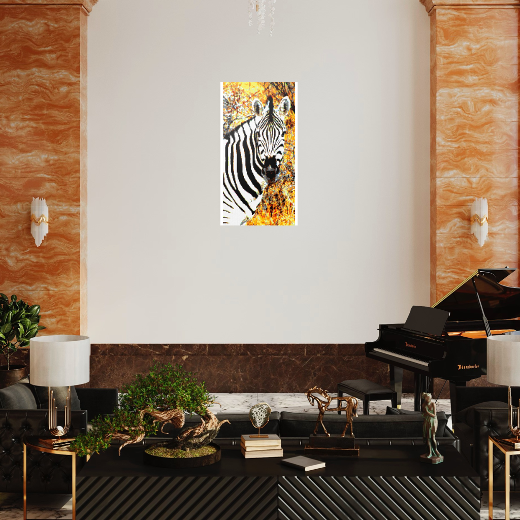 Side Portrait of an African Zebra