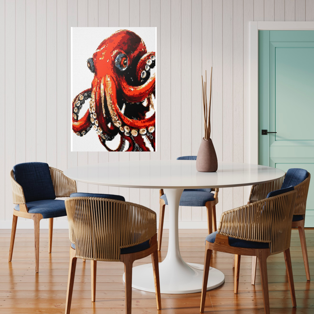 Red Octopus mosaic