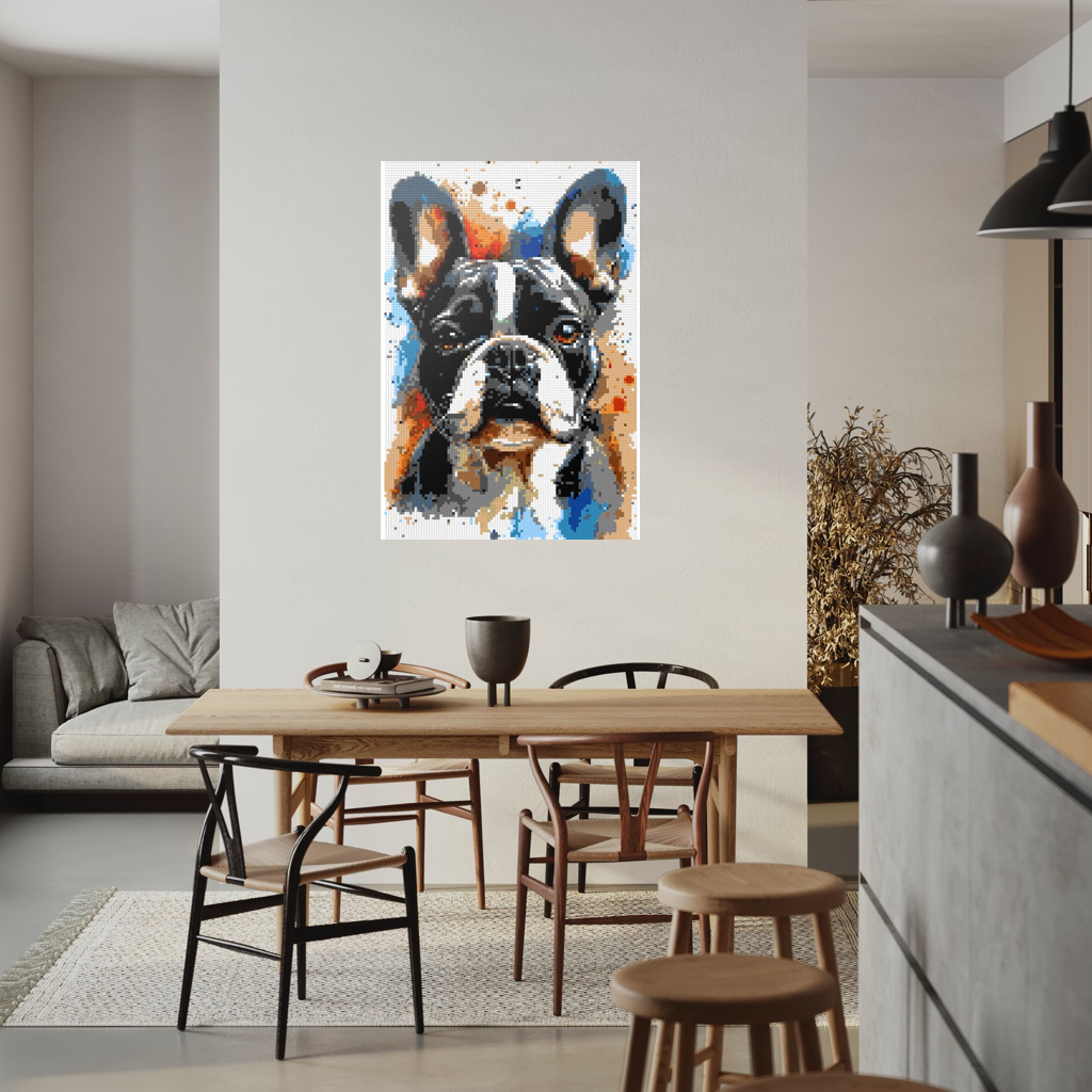 French bulldogs mosaic