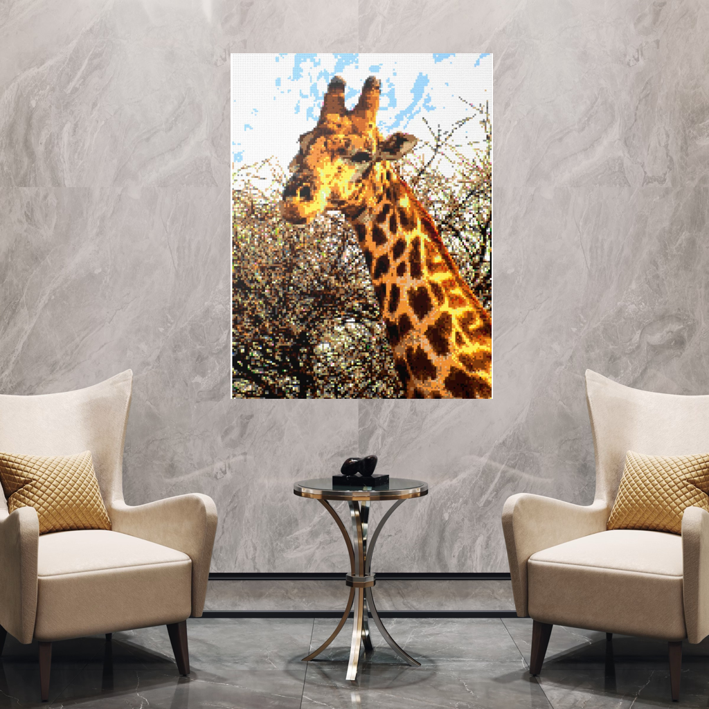African Giraffe Portrait Large
