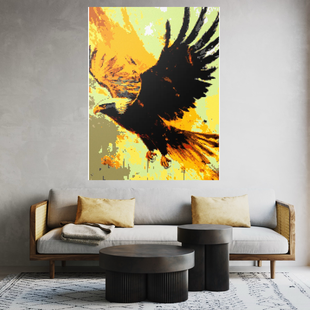 Eagle bird animal mosaic