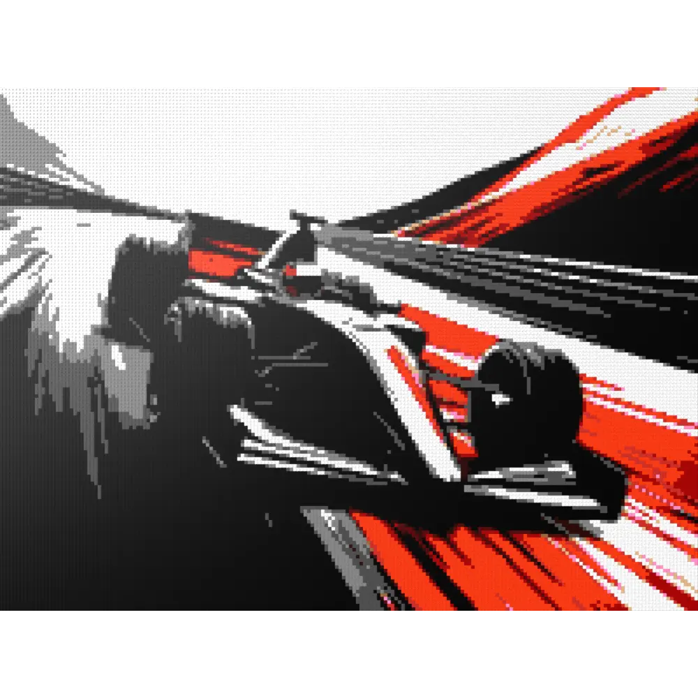 Car racing sport mosaic
