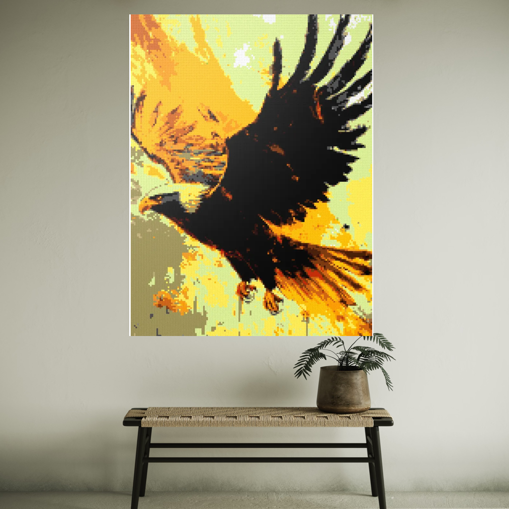 Eagle bird animal mosaic