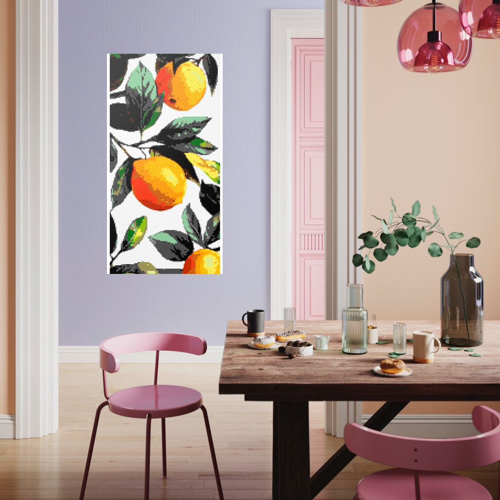 Lemons botanical art mosaic