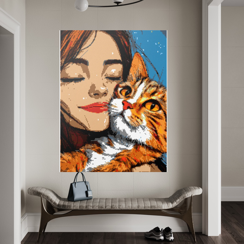 Cat's love mosaic