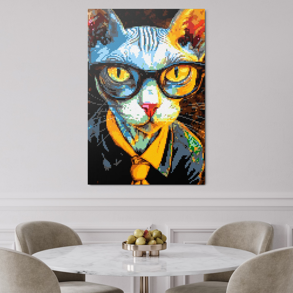 Hipster cat Sphinx mosaic