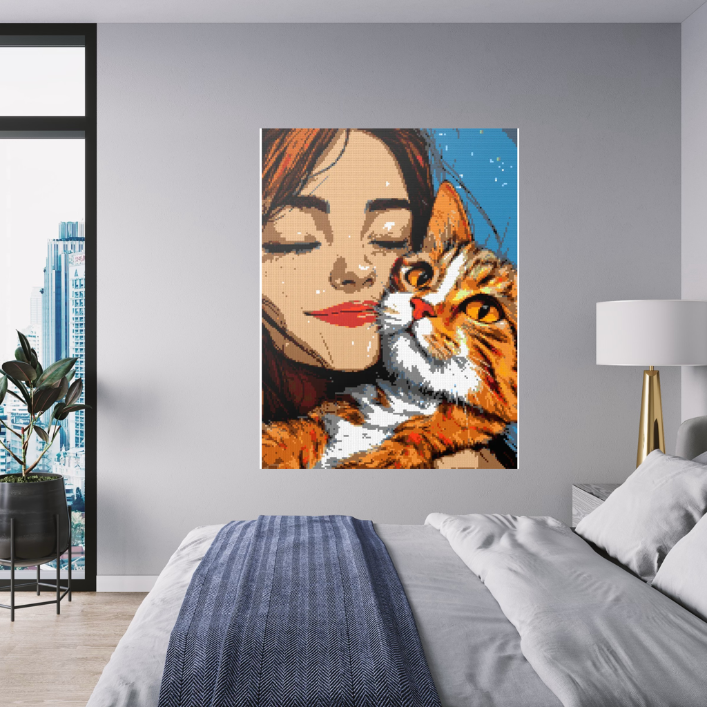 Cat's love mosaic