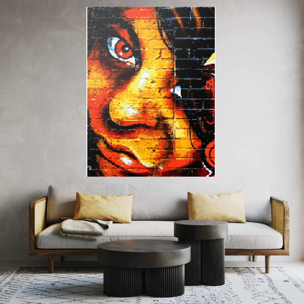 Street Art Spray Paint Face