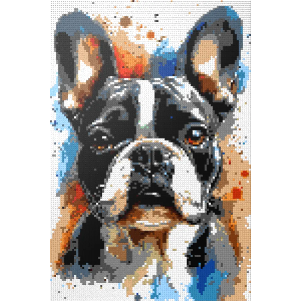 French bulldogs mosaic