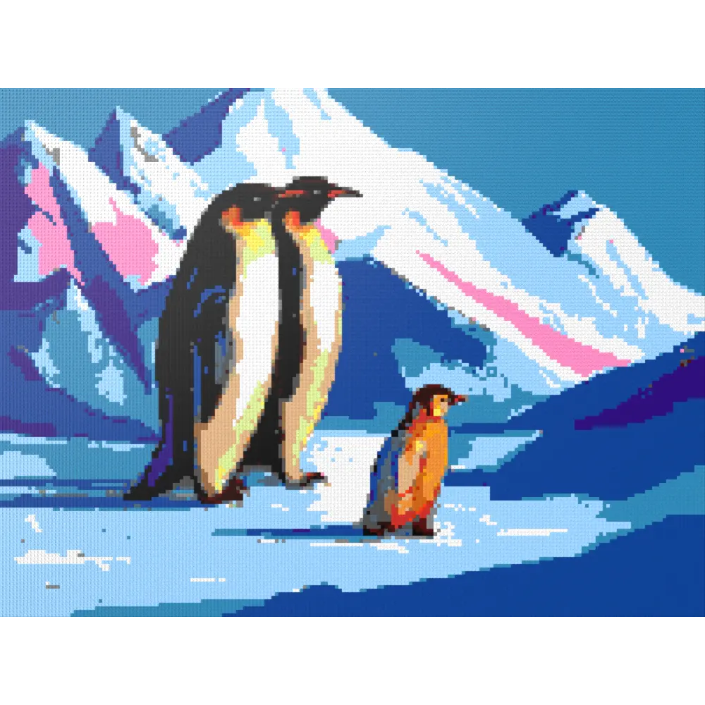 Happy Penguin Family