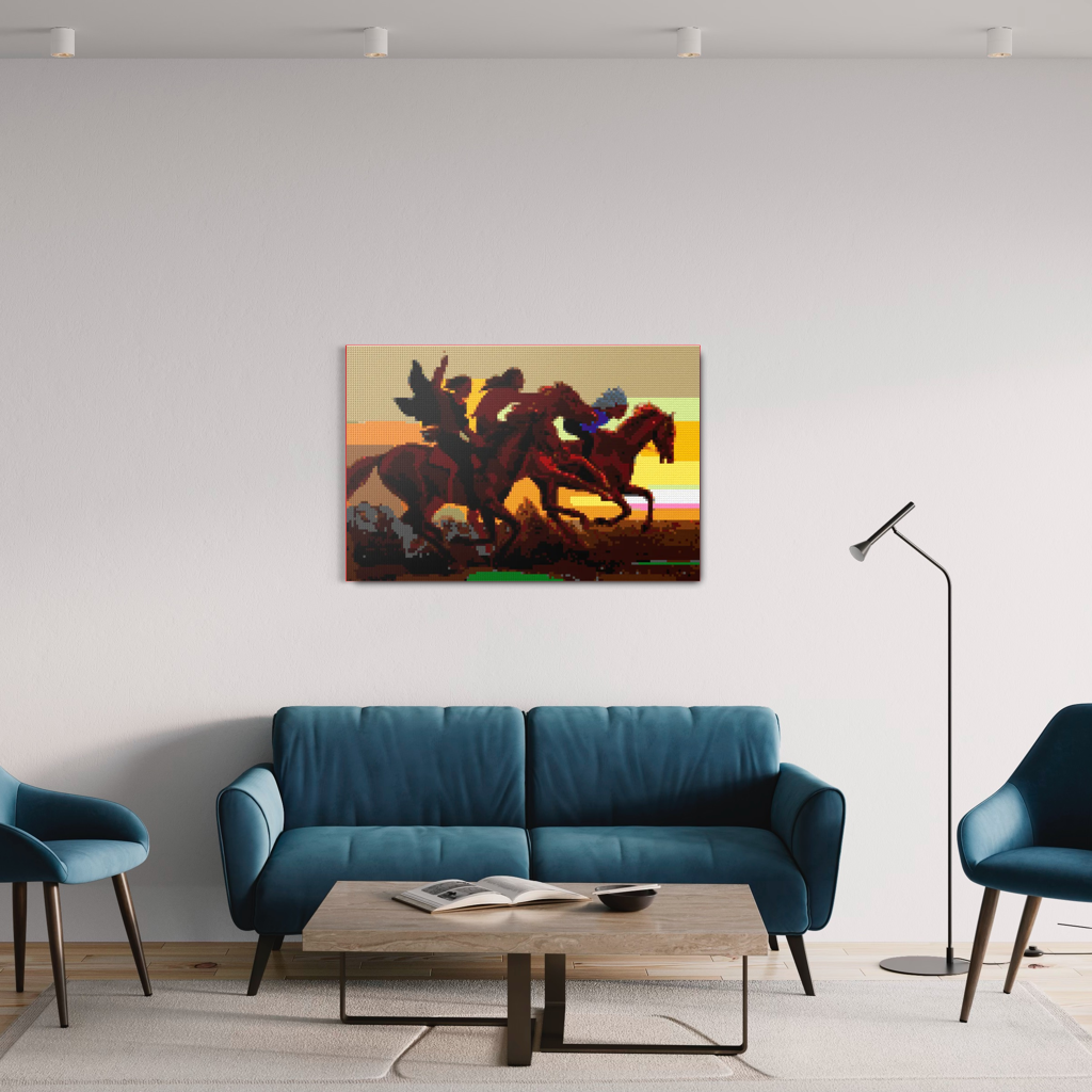 Native American Riders at Sunset