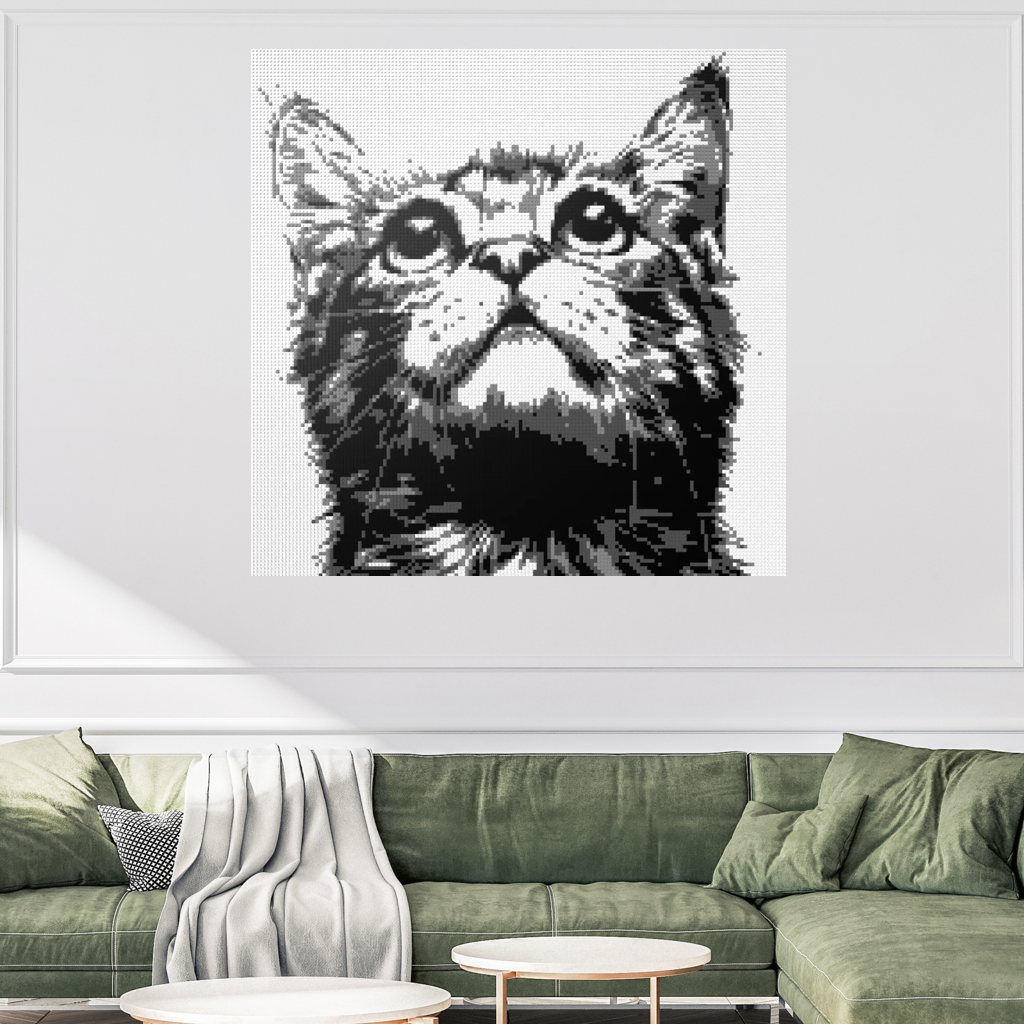 Black and white Cat Jerry mosaics