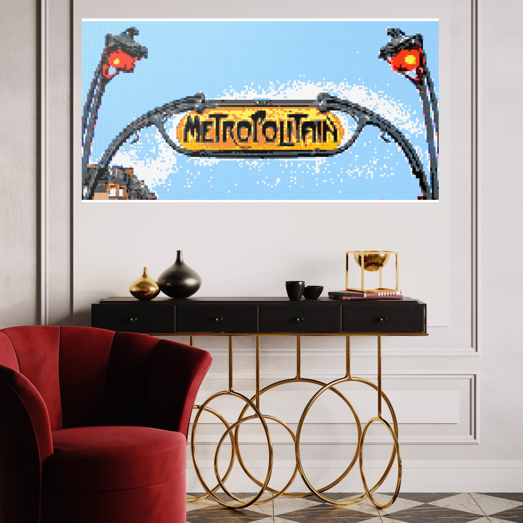 Metropolitain Train Station Sign in Paris