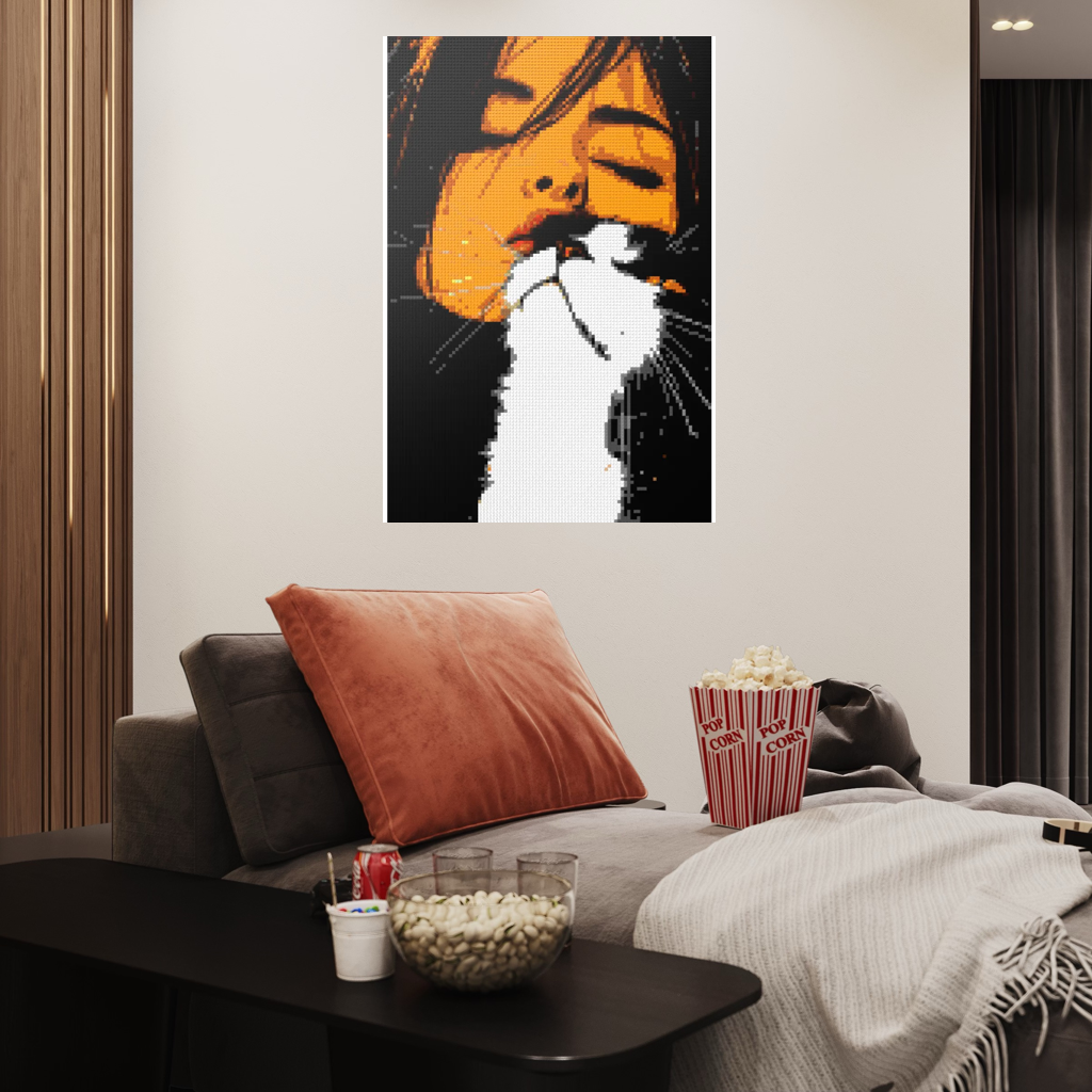 I love you kitty mosaic