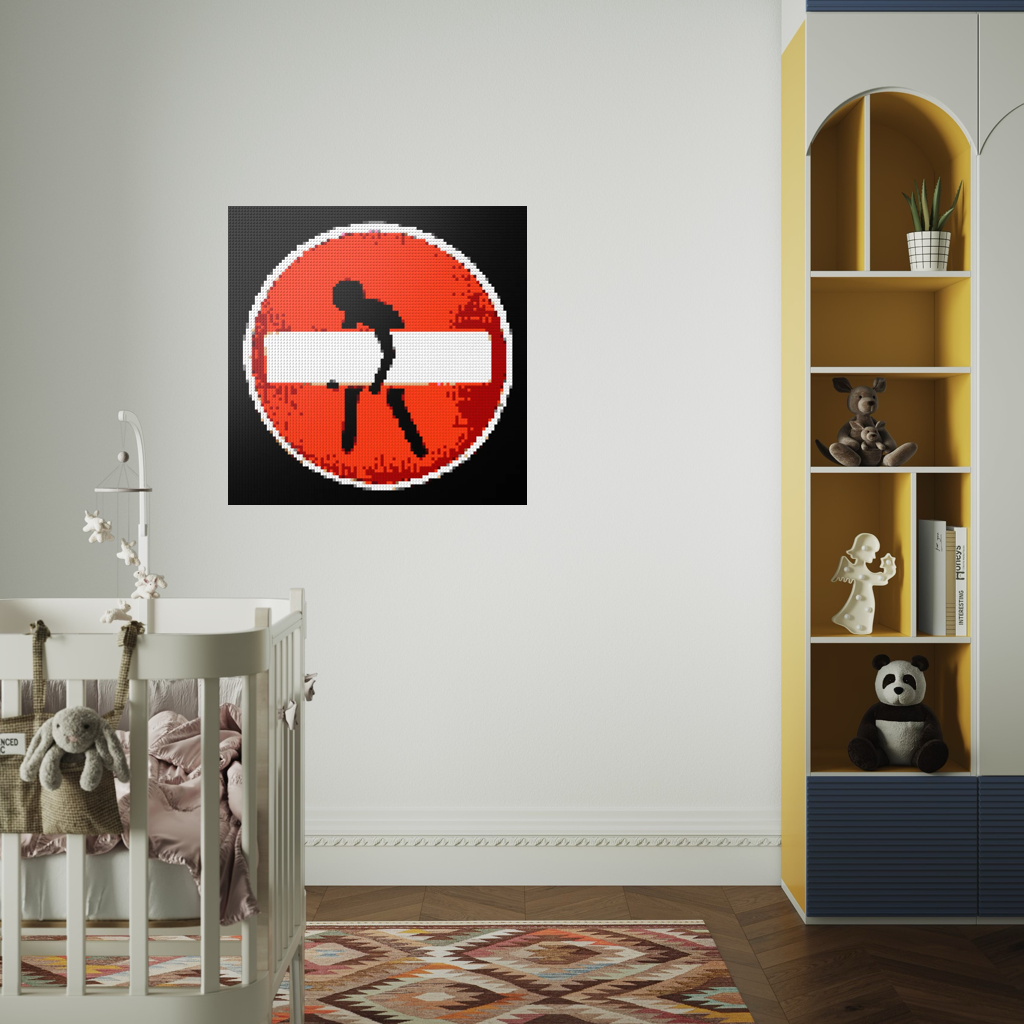 No Entry Street Art Sign