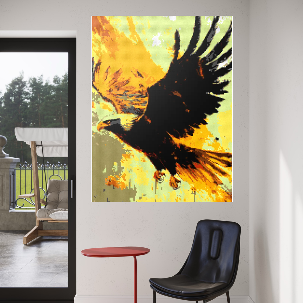 Eagle bird animal mosaic