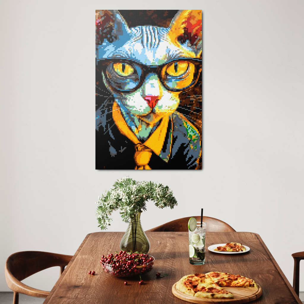 Hipster cat Sphinx mosaic