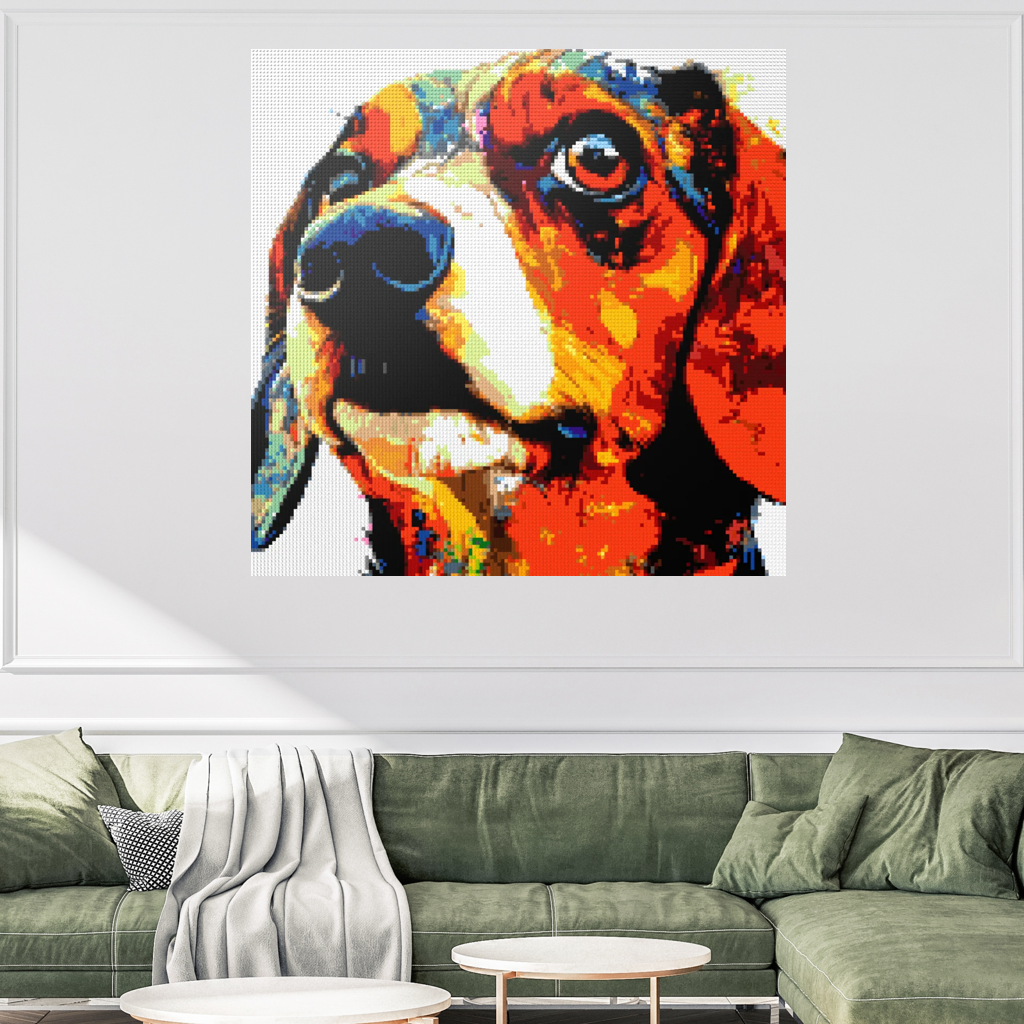 Dog dachshund mosaic