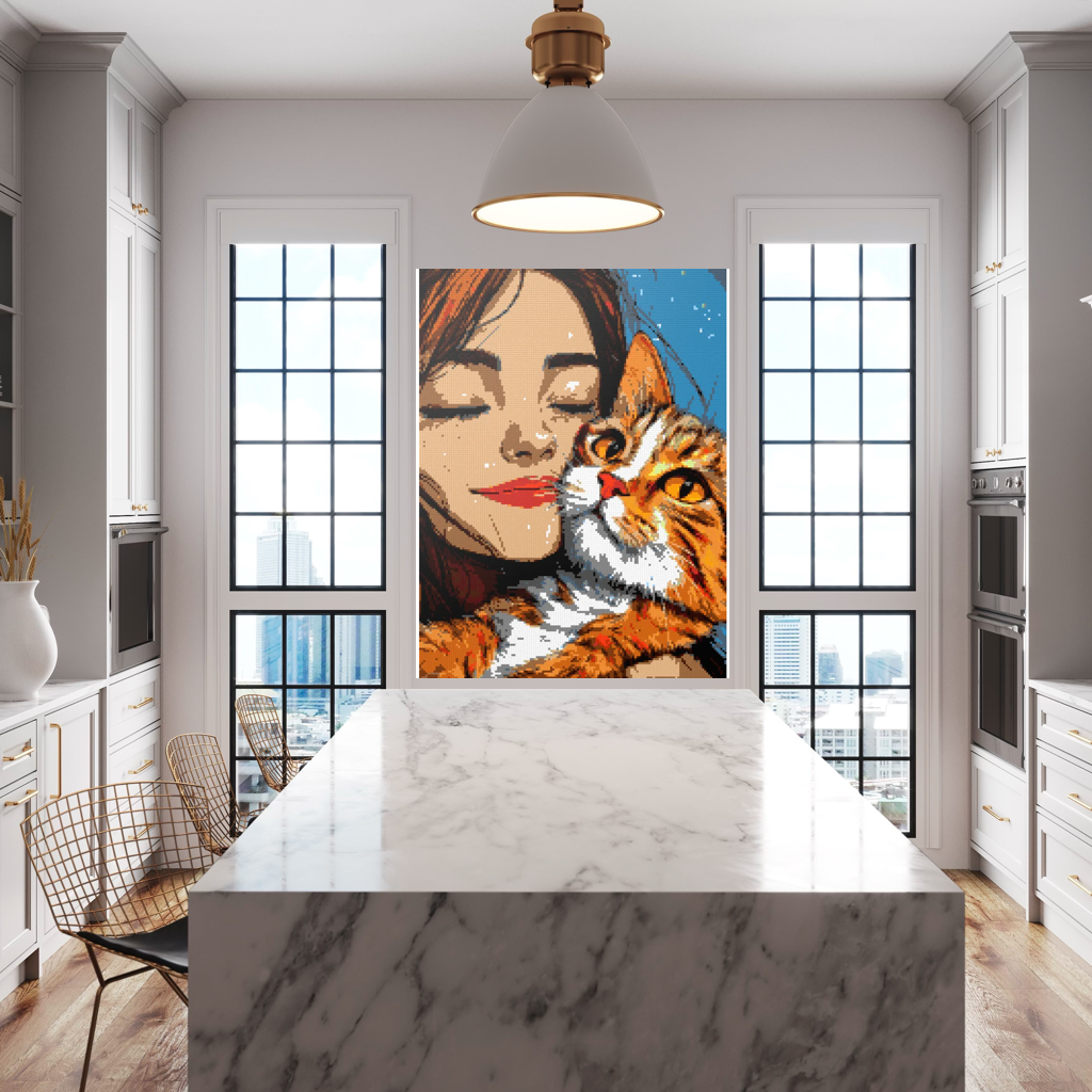 Cat's love mosaic