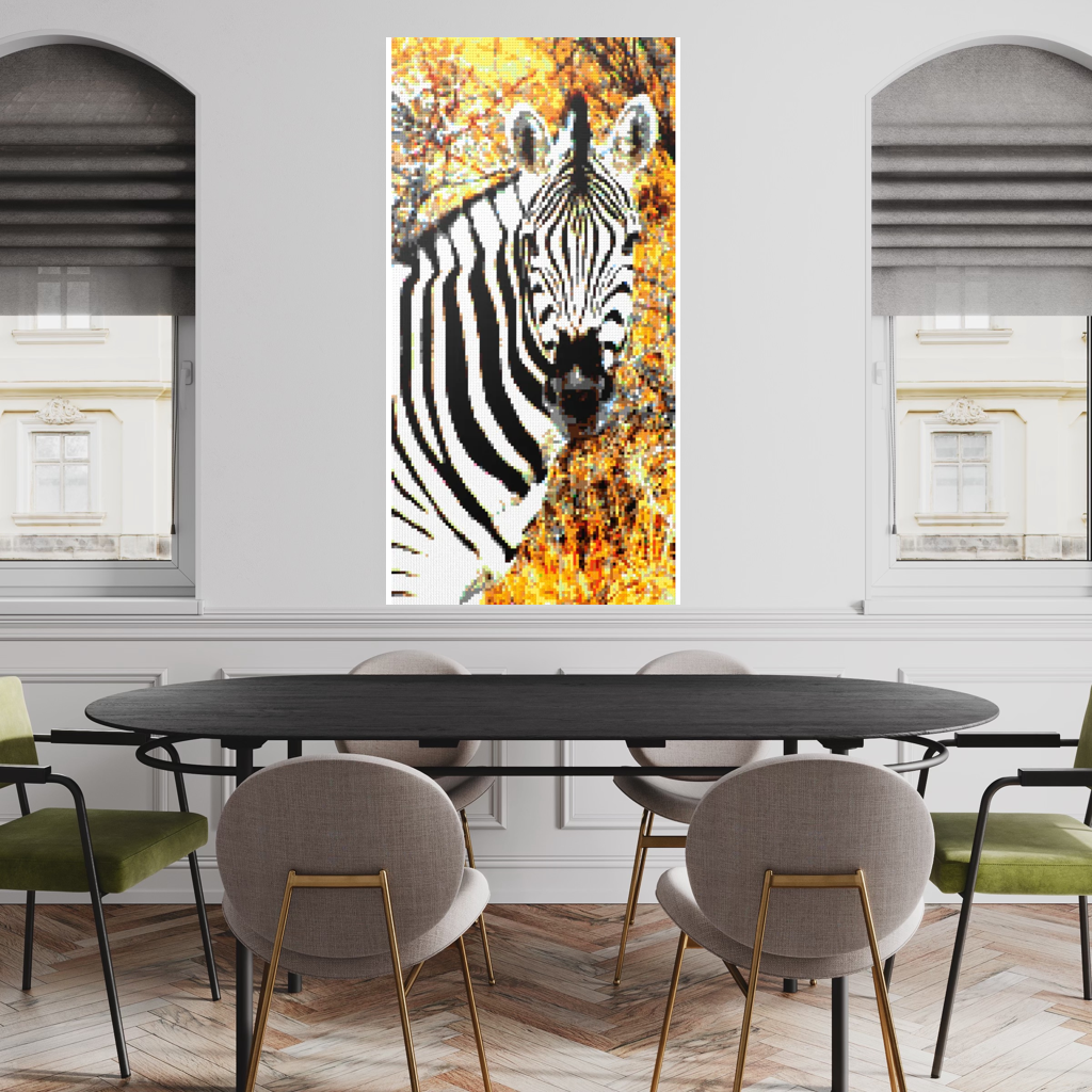Side Portrait of an African Zebra