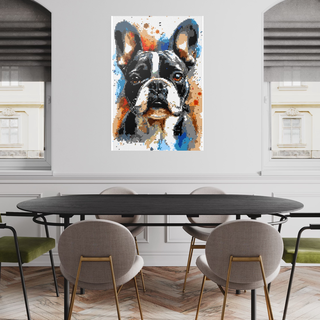 French bulldogs mosaic