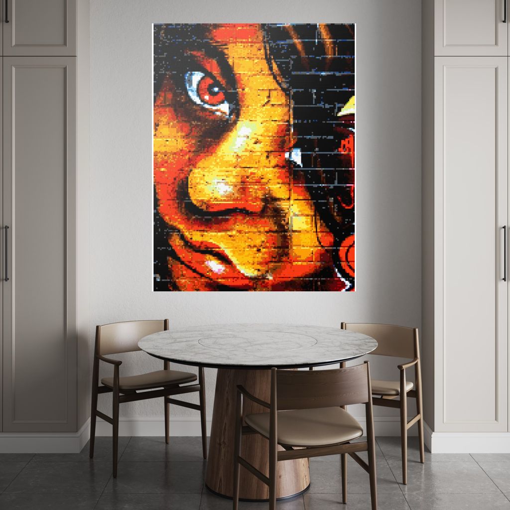 Street Art Spray Paint Face