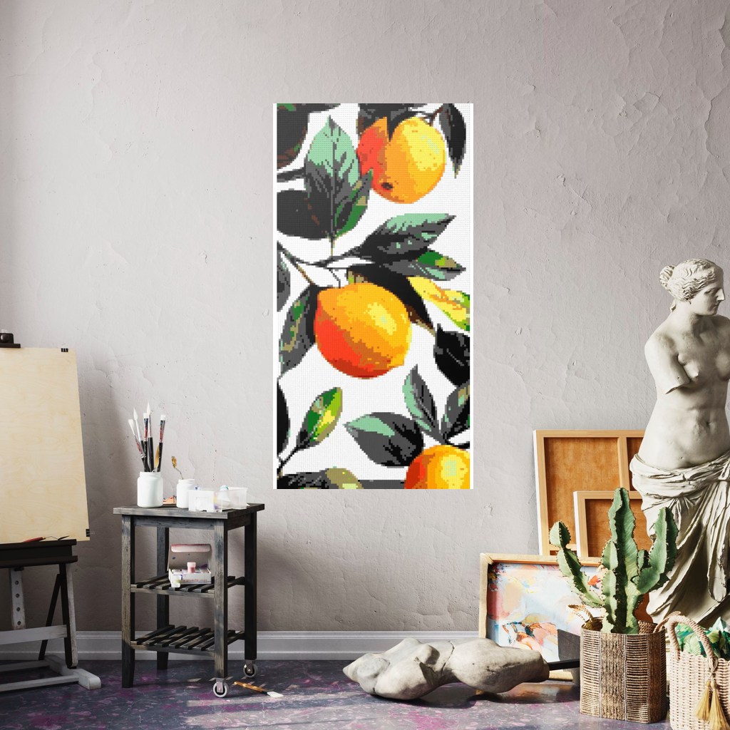 Lemons botanical art mosaic