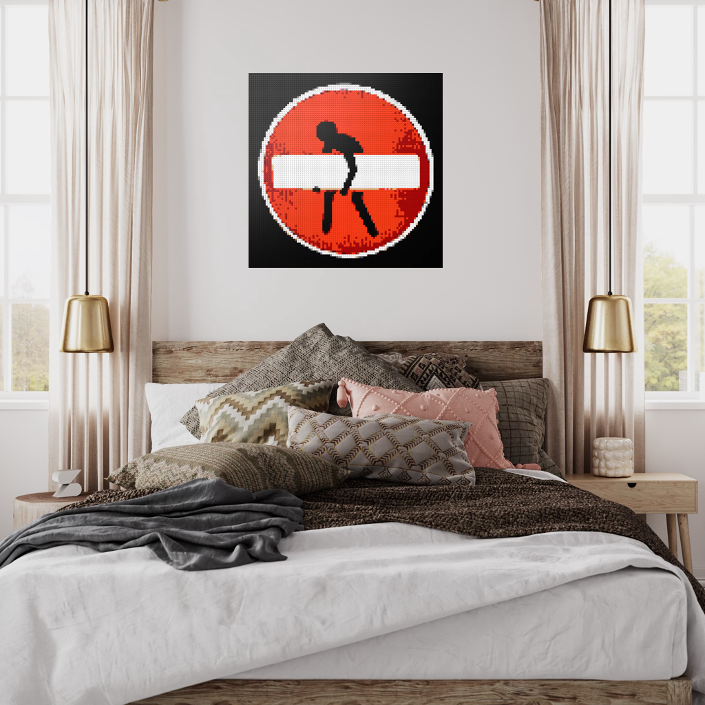 No Entry Street Art Sign