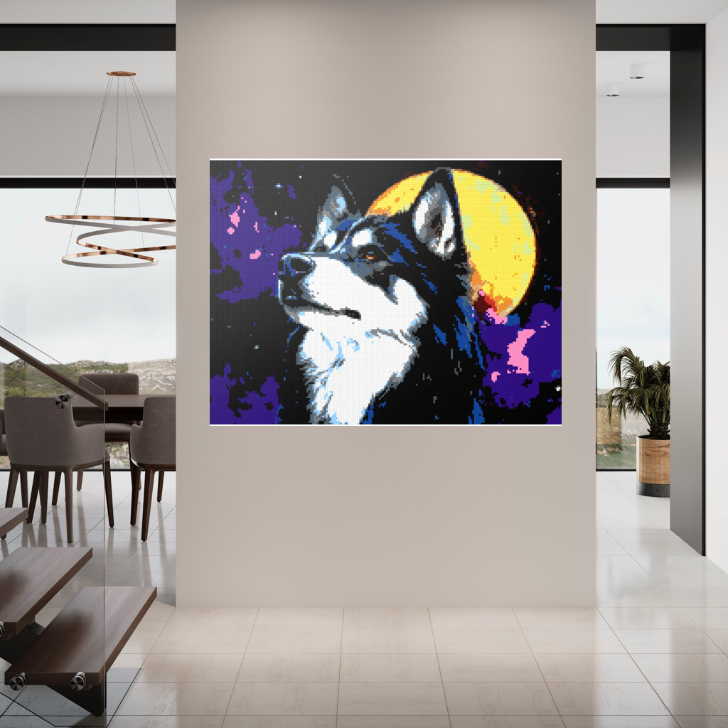 Dog Husky Wolfi mosaic