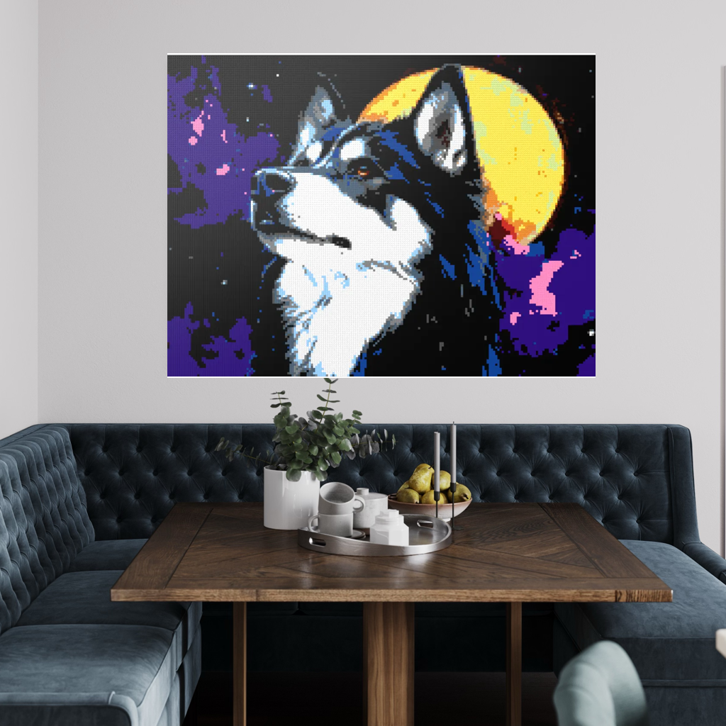 Dog Husky Wolfi mosaic