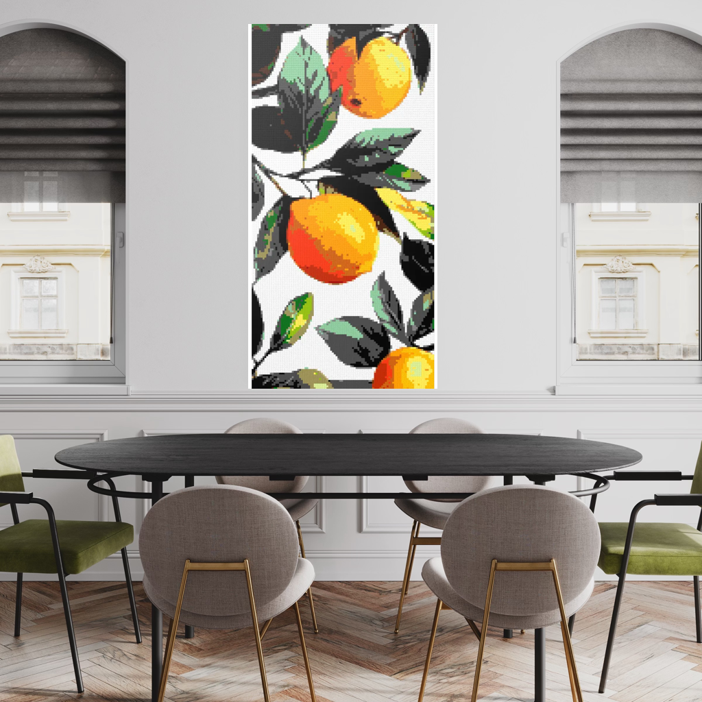 Lemons botanical art mosaic
