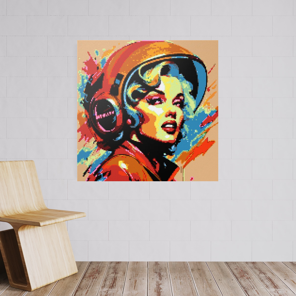 Intense Color Marilyn with Helmet
