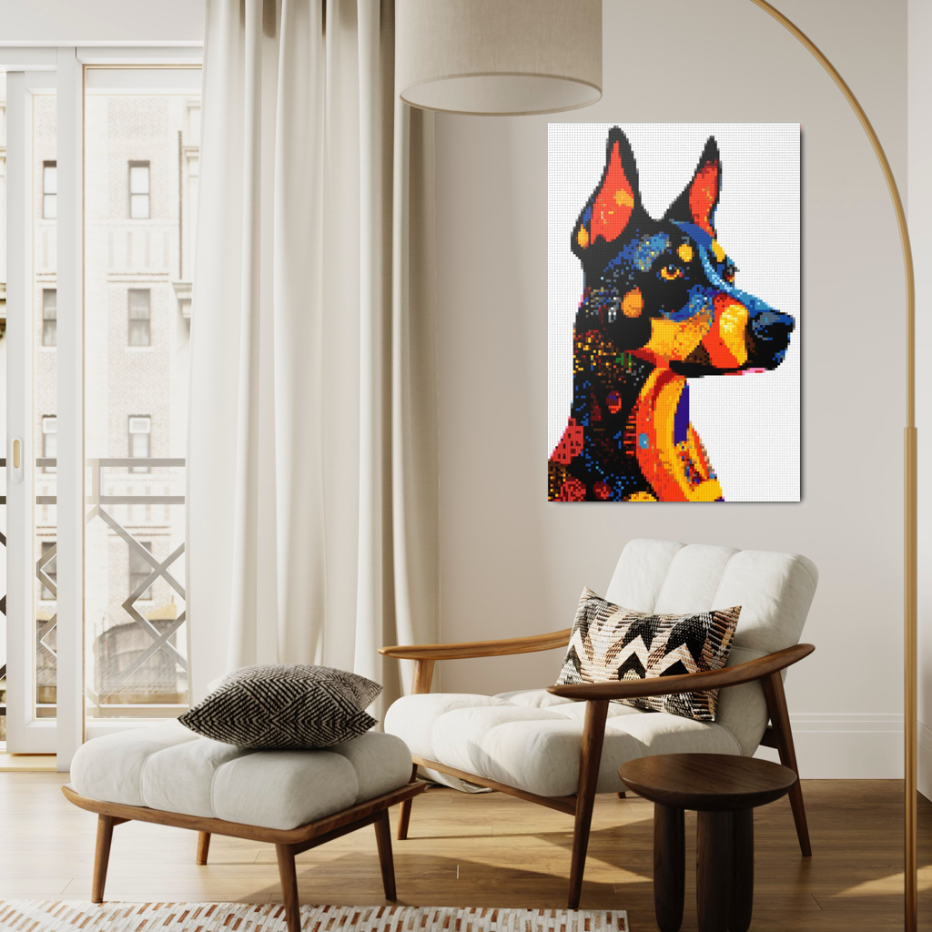 Doberman dog mosaic