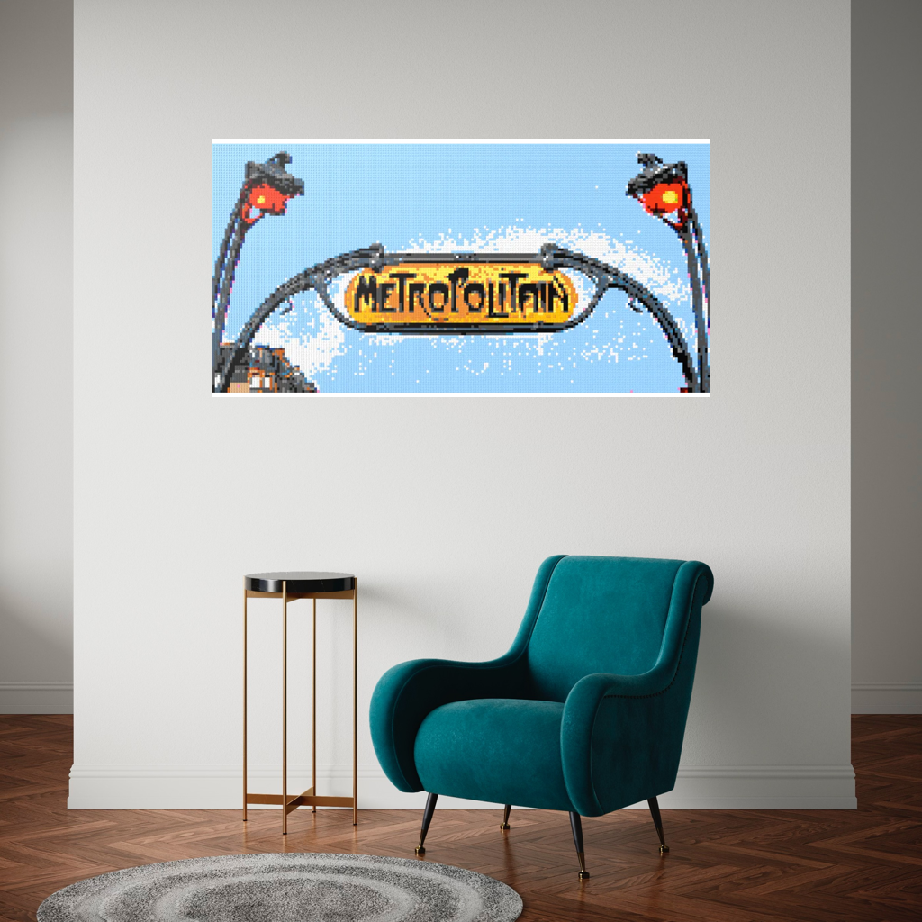 Metropolitain Train Station Sign in Paris